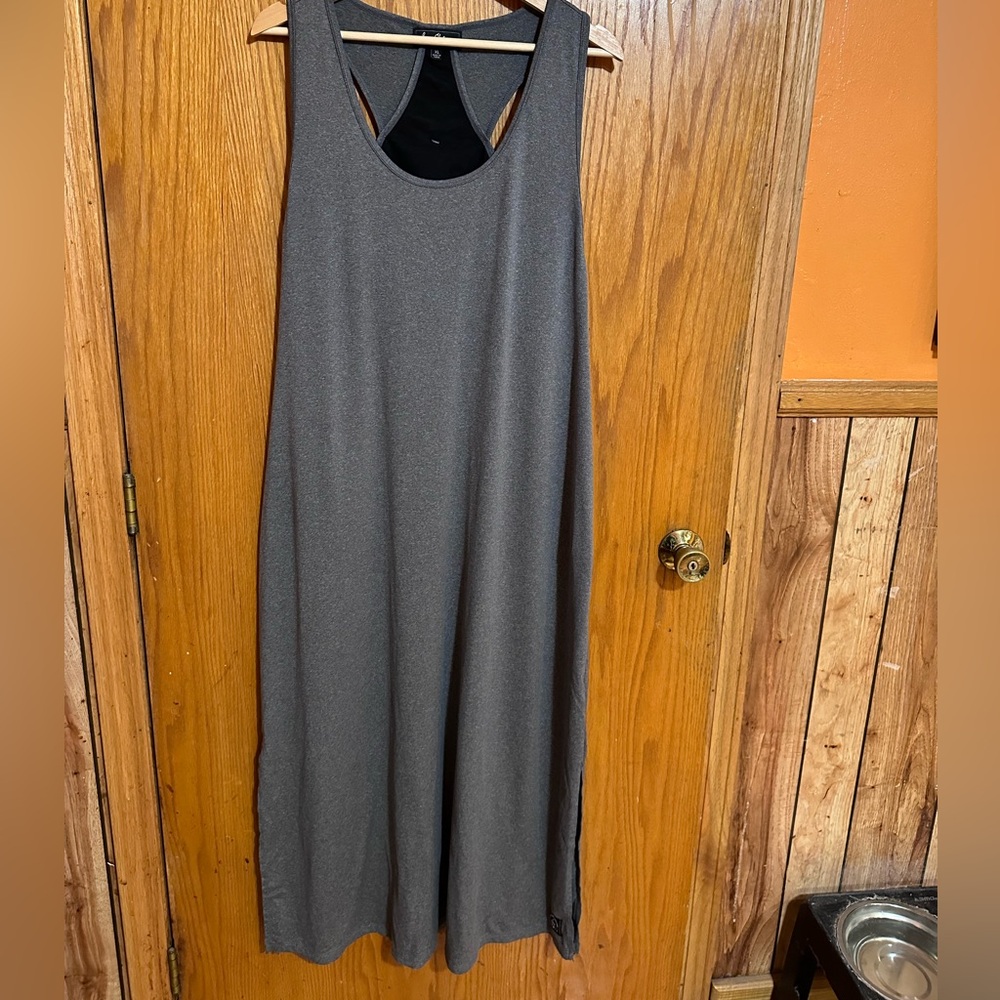 Sam Edelman long tank‎ dress size XL women’s grey black butter soft maxi